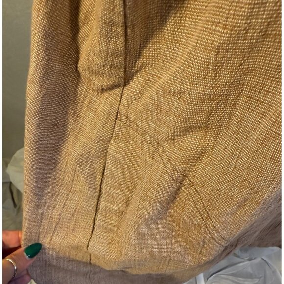 Vintage 70s Jumper Dress Brown Slash Pockets Fall Womens Size Medium M 7 - Picture 3 of 6